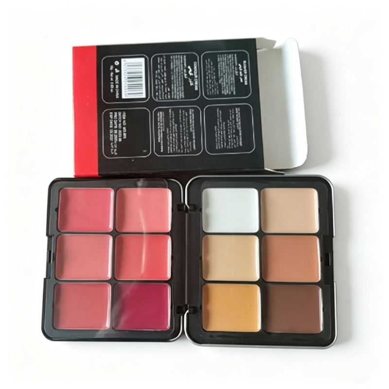 Smooth Finish 12-Color Face Palette in Iron Case